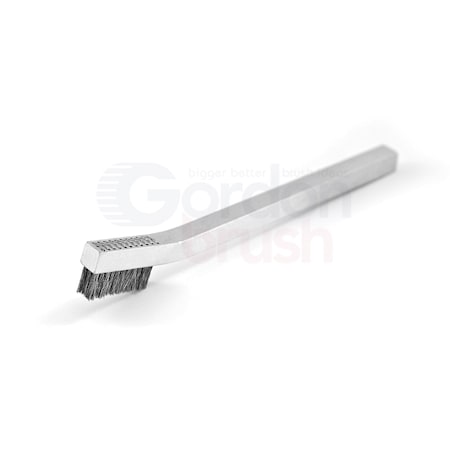 Gordon Brush 3x11 Row 0.008 Titanium Wire and Al Handle Hand-Laced Scratch Brush, PK12 33TIA